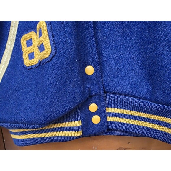 Vintage Kandel Varsity Jacket Size 40 Blue Gold Wool Letterman 70's Retro - Picture 2 of 16